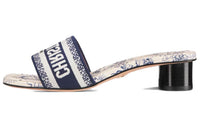 DIOR Dway Slide Slippers Women's White Blue