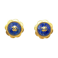 CHANEL Gold-Plated Clip-On Earrings Women's Gold