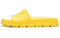 PRADA Rubber Sole Abrasion Resistant Slide Slippers Women's Yellow