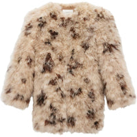 SAINT LAURENT FW24 Velvet-feel Coat Women's Brown Black