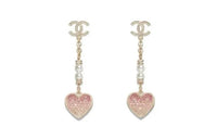CHANEL Earrings Women's Gold/Red