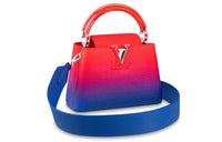 LOUIS VUITTON Capucines Cow Leather Portable Crossbody Bag Shoulder Bag Mini Women's Red & Blue