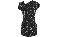 SAINT LAURENT Ruched Asymmetrical Dress