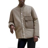 HERMES Jackets Coats Men's Mud Charcoal