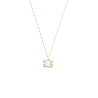 CELINE Triomphe Frame Sparkle Necklace