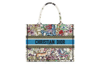 DIOR BookTote Embroidery Tote Bag Shopping Bag Handbag Women's Multicolor