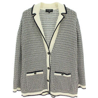 CHANEL Jackets Coats Women's Black White