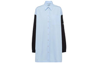 PRADA FW22 Long Sleeved Dress Women's Sky Blue