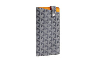 GOYARD Montmartre Canvas With Leather Cell Phone Pouch Large Size Unisex Gray