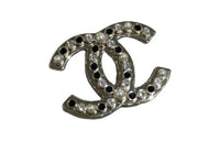 CHANEL Enamel Pearl Brooch Women's Silver