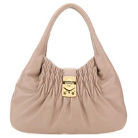 MIU MIU Leather One Shoulder Handbags Women's Pink