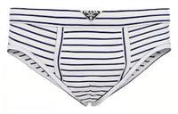 PRADA Cotton Briefs Underpants Men's 1 Pack Blue White & Multicolor