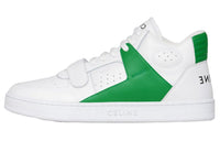 CELINE CT-02 Mid-Top Skateboard Shoes Women's White Green