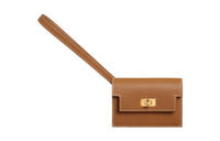 HERMES Madame Calfskin Wallet Women's 37 Gold Gold Brown