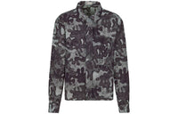 DIOR X Peter Doig Logo Embroidery Camouflage Jacquard Denim Long Sleeve Shirt Jacket