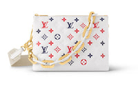 LOUIS VUITTON Coussin Sheepskin Shoulder Bag Crossbody Bag Small Size Women's White