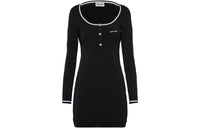 MIU MIU SS23 Long Sleeved Dress Women's Black