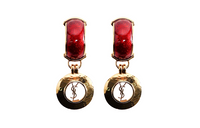 SAINT LAURENT Hoop Earrings Women's Gold