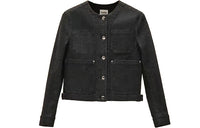 HERMES Denim Jacket Women's Black