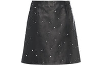 MIU MIU Leather Short Skirts Women's Black