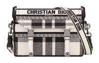 DIOR DiorCamp Embroidery Messenger Bag Shoulder Bag Crossbody Bag Small Size Women's Black White