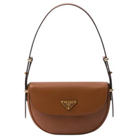 PRADA Calfskin Crossbody Bag, Shoulder Bag Women's Brown
