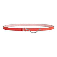 HERMES Calfskin Leather Belts Women's Pink Width 1.3CM