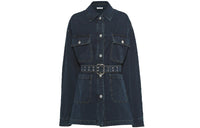 MIU MIU Denim Jackets Women's Blue