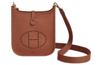 HERMES Evelyne Leather Evelyn Shoulder Bag, Crossbody Bag Regular Women's Copper Red