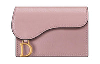 DIOR Goatskin Card Holder Regular Women's Vintage Rose