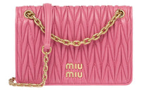 MIU MIU Soft Sheep Leather Crossbody Bag Shoulder Bag Mini Women's Begonia Pink