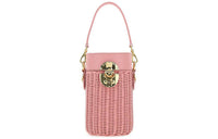 MIU MIU Leather Handbag Women's Pink