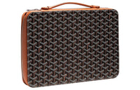 GOYARD COMPAGNON UNIVERSEL Canvas With Leather Business Bag Briefcase Men's Black/Brown