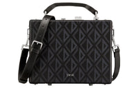 DIOR Lock Cow Leather Shoulder Bag Crossbody Bag Men's Black