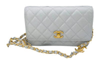 CHANEL WOC Calfskin Shoulder Bag Crossbody Bag Women's Gray