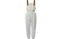 LOUIS VUITTON Floral Print Leather Strap Jumpsuit