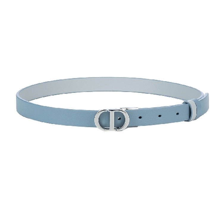 DIOR Calfskin Leather Belts Women's Blue -