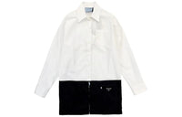 PRADA Two-Toned Panelled Long-Sleeved Shirt Dress