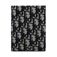 DIOR Embroidery Card Holders Passport Holders Unisex Beige Black