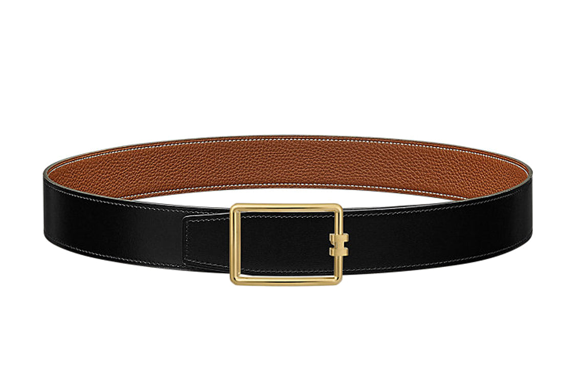 Togo Calfskin Double-Sided Leather Belt Leather Belts