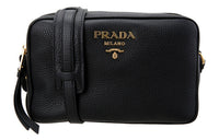 PRADA Leather Shoulder Bag Regular Women's Black