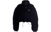 PRADA Convertible Velvet Down Jacket