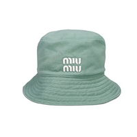 MIU MIU Cotton Bucket Hats Unisex Green
