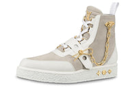 LOUIS VUITTON Creeper Ankle Boot White Beige