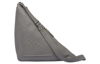 PRADA Triangle Leather Triangle Bag Shoulder Bag Crossbody Bag Regular Men's Gray