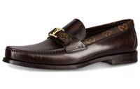 LOUIS VUITTON Major Monogram Casual Shoes Men's Ebony Brown