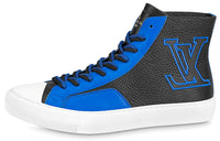 LOUIS VUITTON Tattoo Stylish Skateboarding Shoes Men's Blue Black