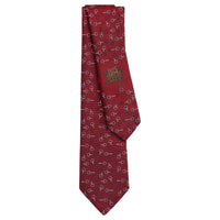 HERMES Mulberry Silk Ties Men's Red