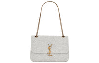 SAINT LAURENT Polyester Portable Crossbody Bag Shoulder Bag Women's Khaki White