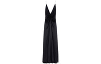 CELINE Long Draped V Neck Dress